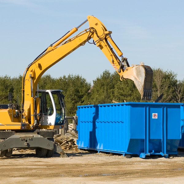 are there any restrictions on where a residential dumpster can be placed in Cross Lanes